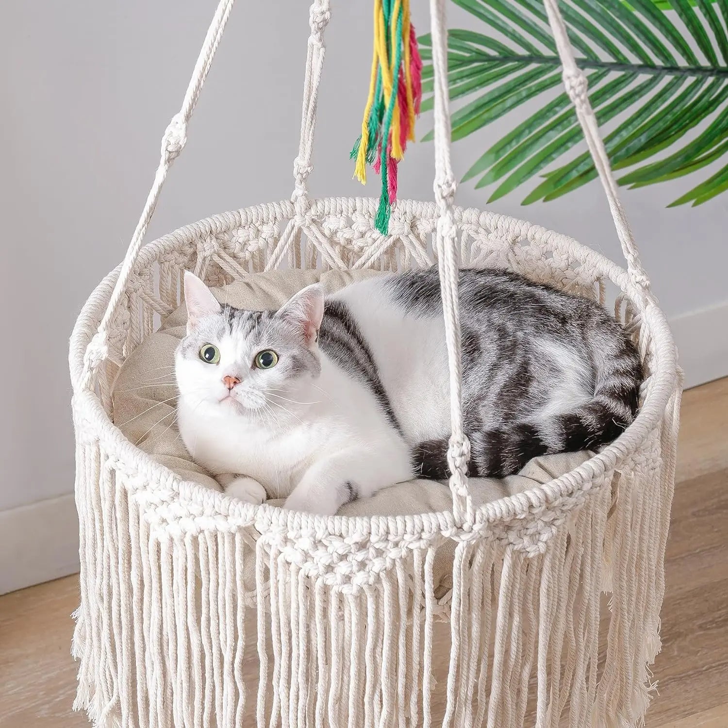 Hand Woven Lounging Cat Hammock