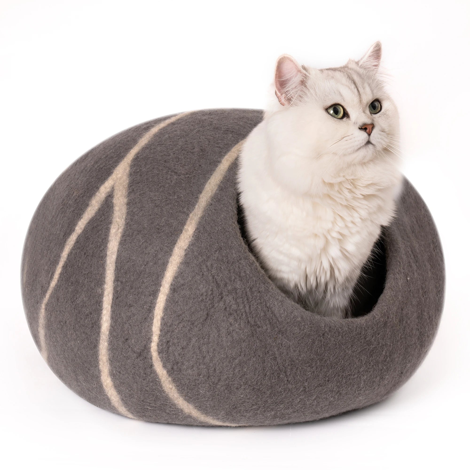 Hand Made 100% Merino Wool Cat Cave Bed