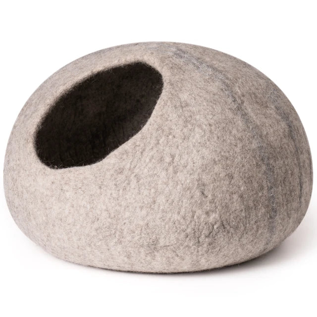 Hand Made 100% Merino Wool Cat Cave Bed