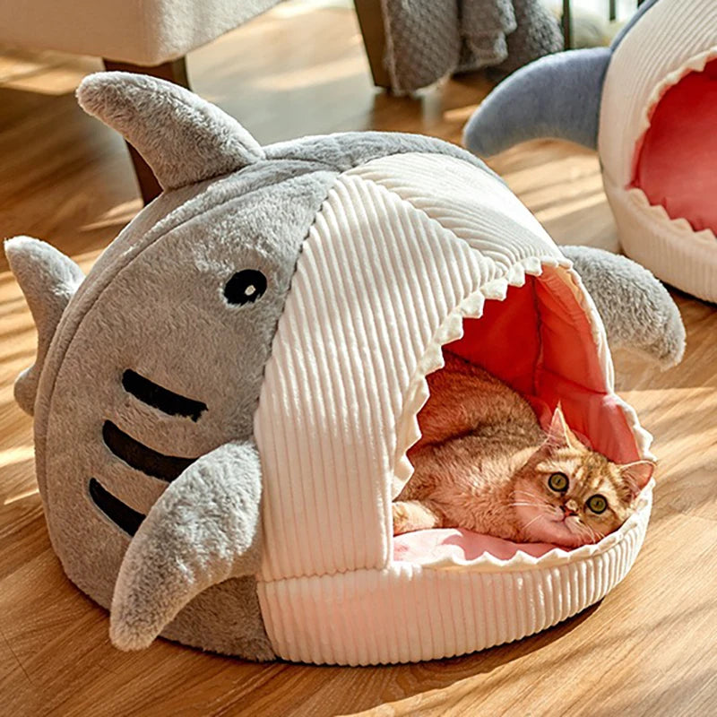 Shark Pet Cave Bed