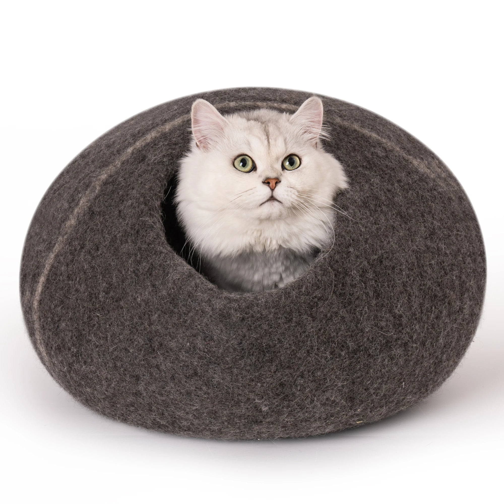 Hand Made 100% Merino Wool Cat Cave Bed