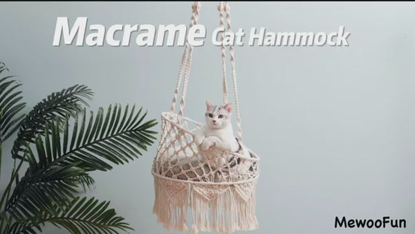 Hand Woven Cotton Cat Hammock